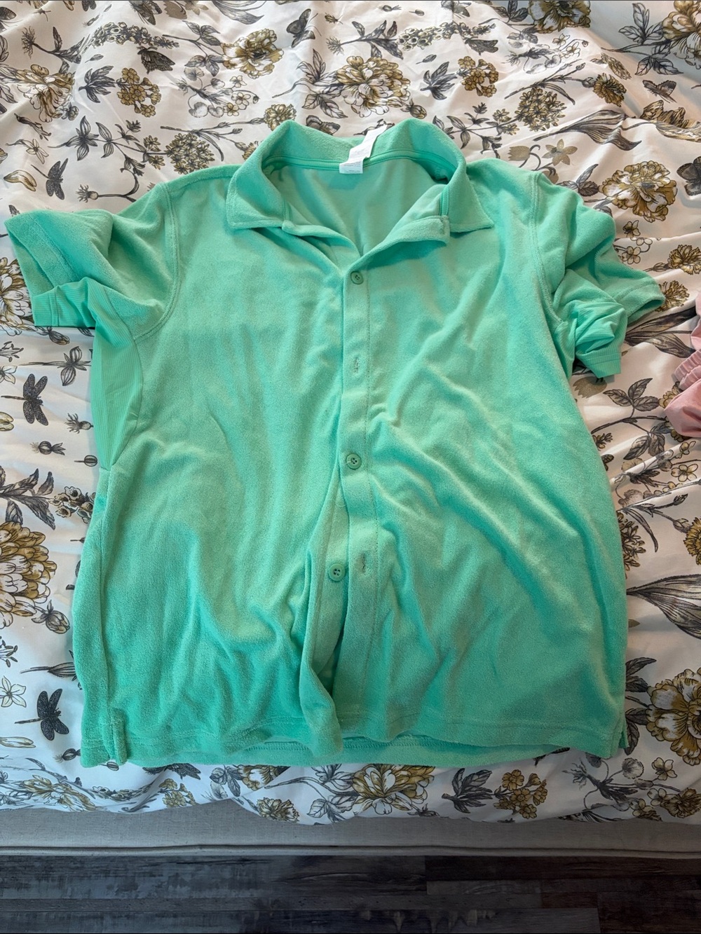 Fabletics‎ Mint Green Short Sleeve Button Polo